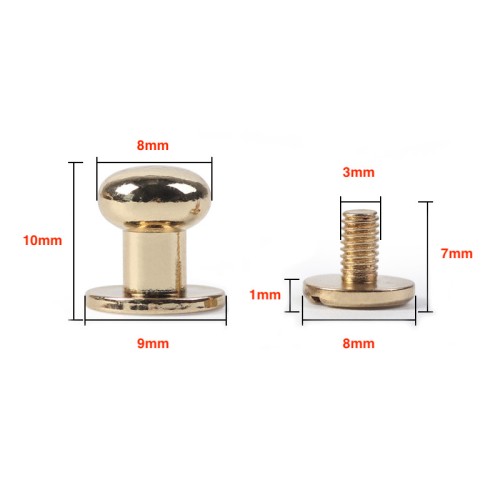 Colar button Wuta 8mm (Stainless)