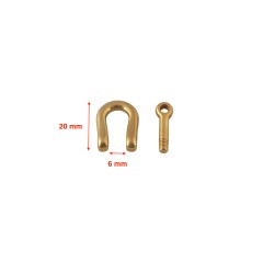 Shackle with screw pin G-24 (Brass, 6mm )