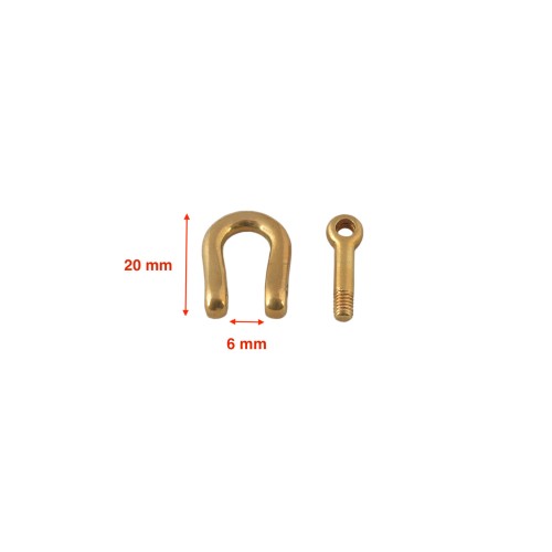 Shackle with screw pin G-24 (Brass, 6mm )