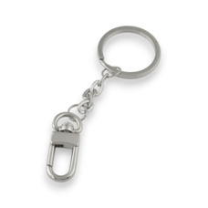 Кольцо витое с карабином Wuta (хром)