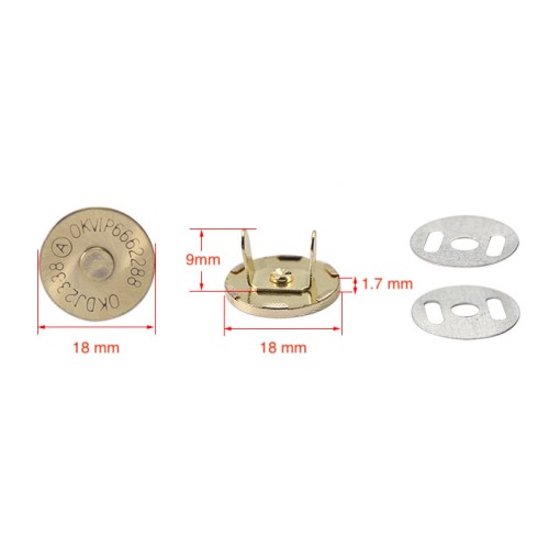 Magnetic snap Wuta 10mm (round, thin)
