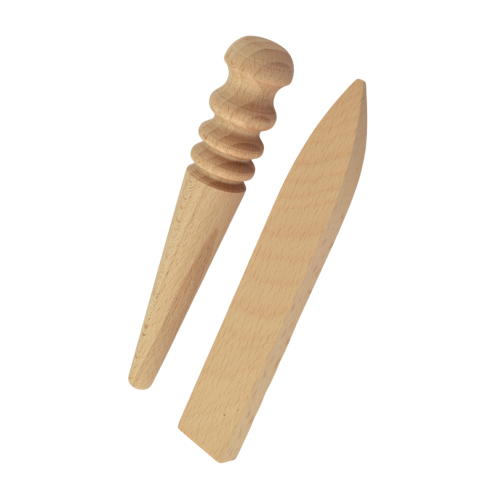 Set of beech slickers