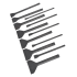 Die flat punch set Wuta (12 sizes)