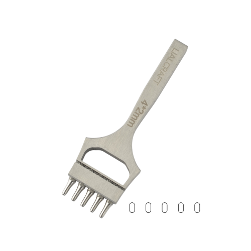 Oval punch LC 4x2mm (5 prongs)