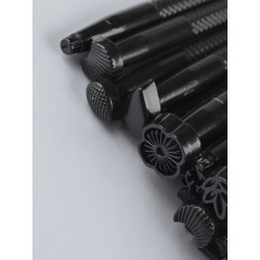Stamps set for leather (20 pcs, Black)