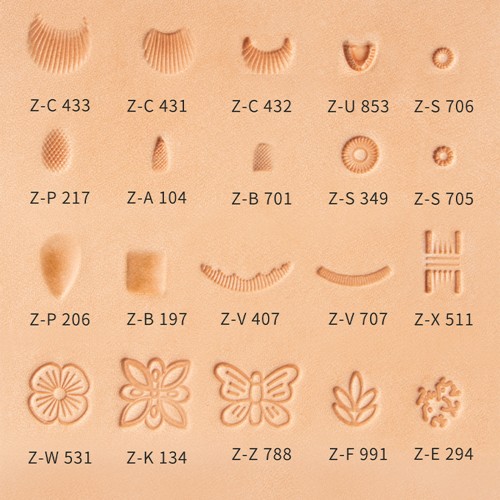 Stamps set for leather (20 pcs)